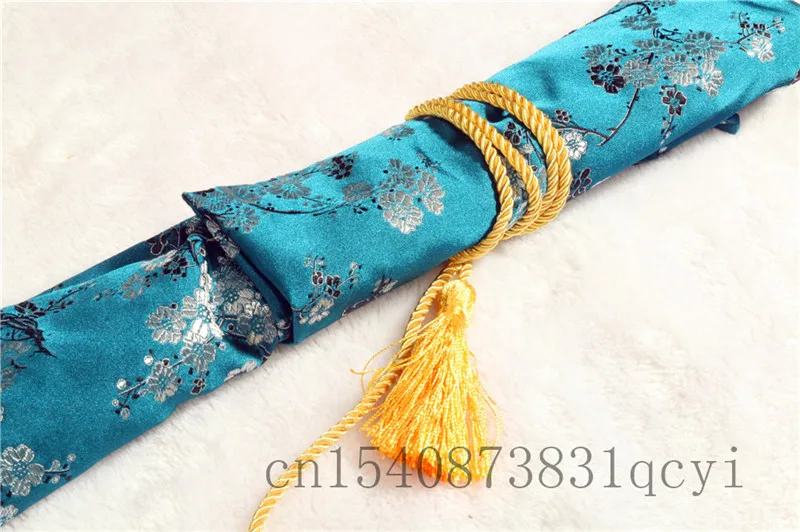 Шелковый мешок 134 см с синими цветами для защиты японского самурайского меча