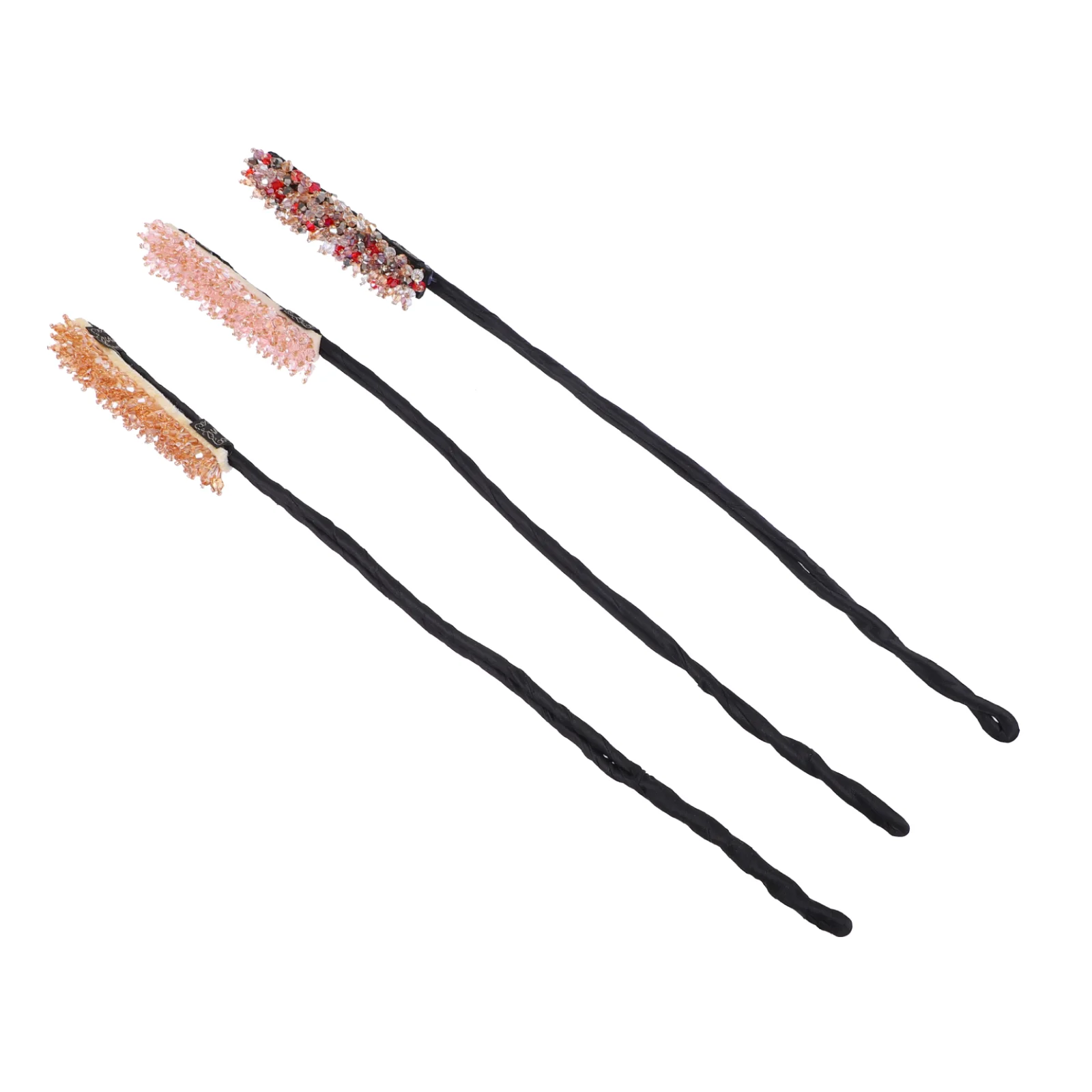 

3Pcs Rhinestone Hair Bun Maker Hairstyle Tool DIY Hair Bun Accessories