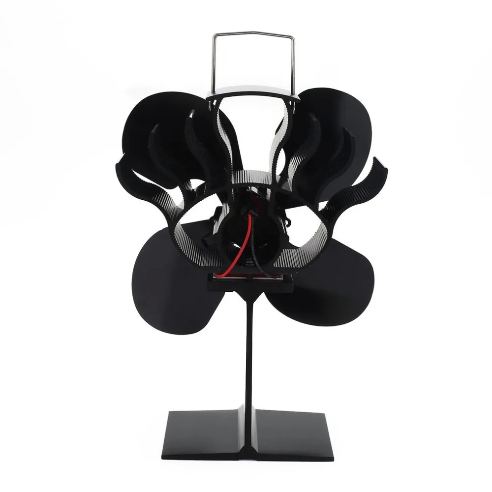 4 лезвия Вентилятор для печи работающий от тепловой энергии древесных бревен