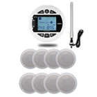 Морской Стерео-радиоприемник Bluetooth FM AM MP3 плеер аудио + 4 пары морской фототехники для лодки квадроцикла UTV + лодочная антенна