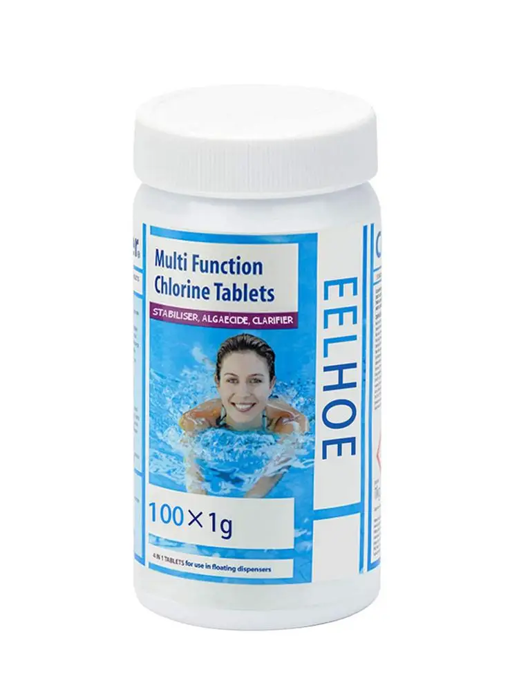 

100Pcs Chlorine Tablets Multifunction Instant for Swimming Pool Tub Spa Swimming pool water purification Wholesale
