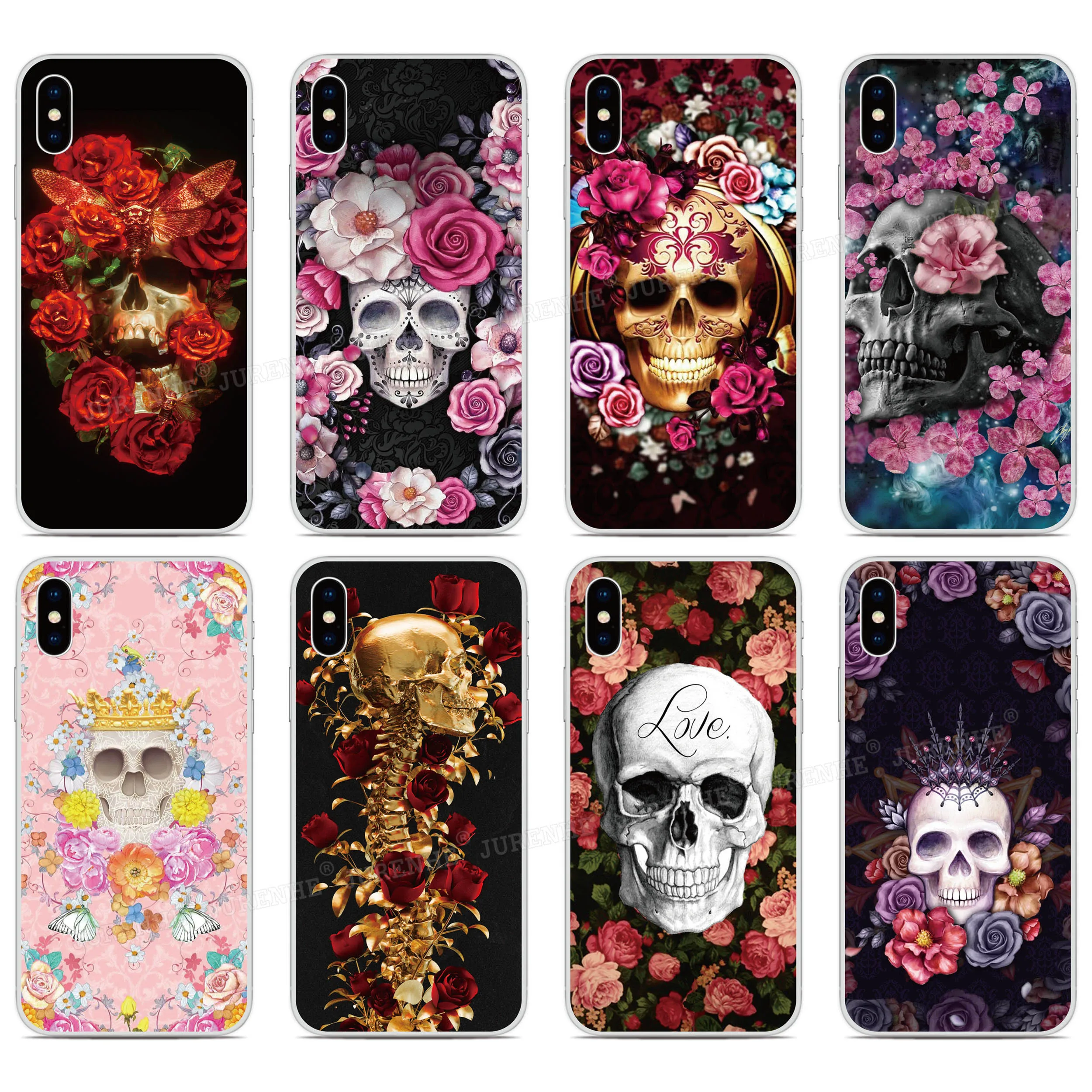 Череп цветок чехол для телефона с цветочным рисунком UMIDIGI Зубр GT A7S A3X A3S A3 A5 S3 A7 S5 A9