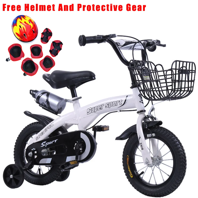 Бесплатная шлем и защитное снаряжение детский велосипед 12/14/16/18 дюймов От 3 до 9