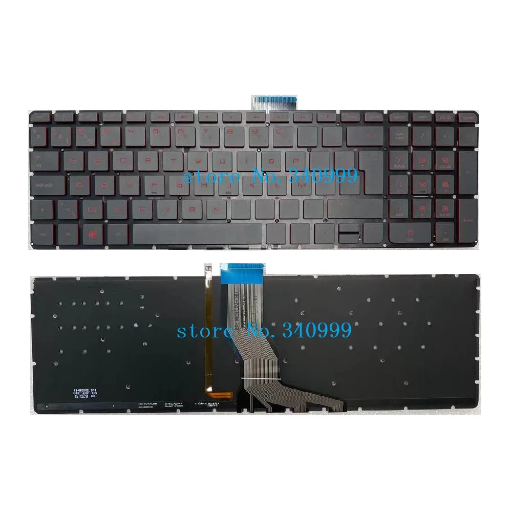 

Клавиатура с красной подсветкой для ноутбука HP Pavilion 15-Ab 15-ak 15-bc 15-ab000 15-ab100 15-ab200 15z-ab000 15z-ab 15AK 15bc 15AB