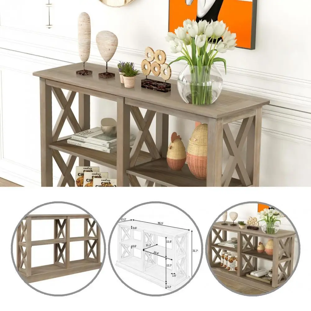 

Anti-deform Practical Storage Cabinet with 3-Tiers Open Shelf for Home