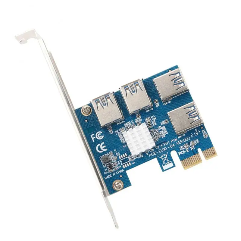 

1 шт. Новая плата расширения PCIE One с четырьмя графическими картами PCI-E 1X до 4X