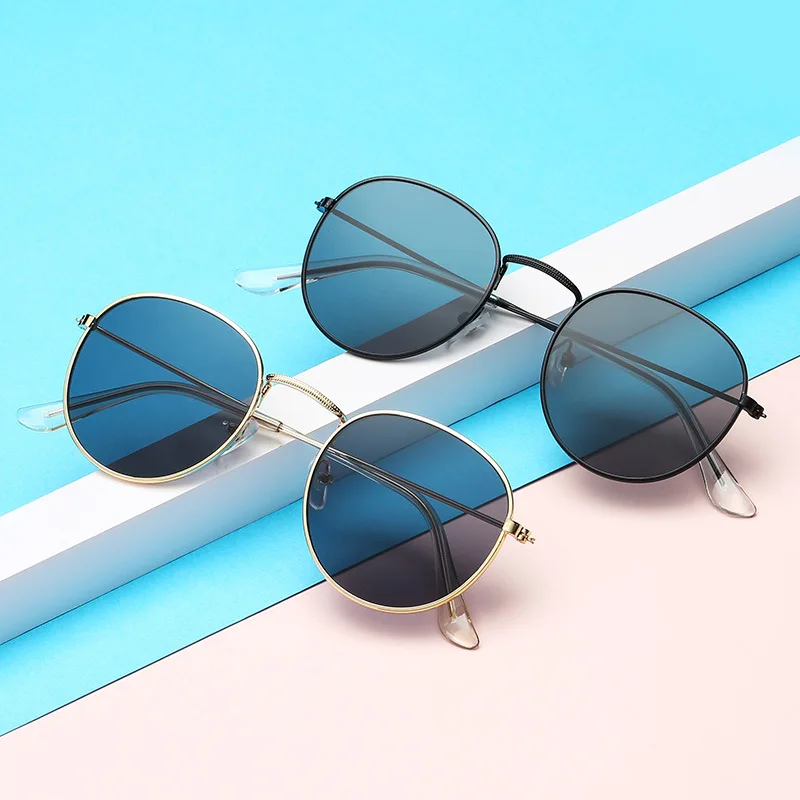 2021 модные ретро солнцезащитные очки мужские круглые винтажные для мужчин/женщин