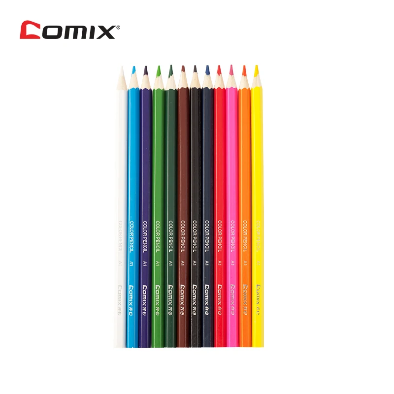Цветные деревянные карандаши Comix набор для рисования из натурального дерева