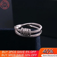 s925 sterling silver smart double layer ring female ins design personality and fashion all match luxury brand monaco jewelry