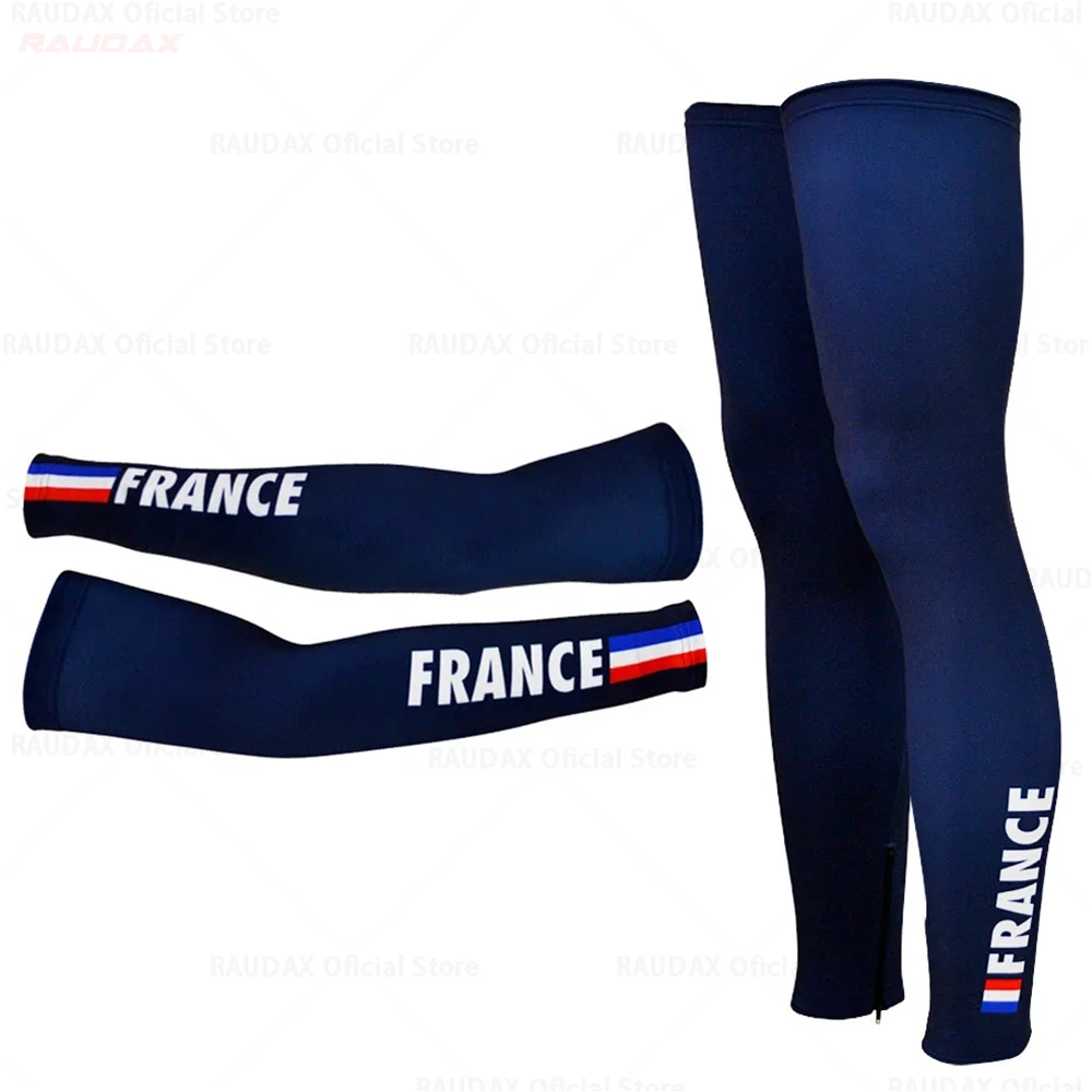 

France Leg Warmers UV Cycling Arm Warmer Breathable Bicycle Running Racing MTB Bike Sun Ourtection Sleeve Maillot France 2021
