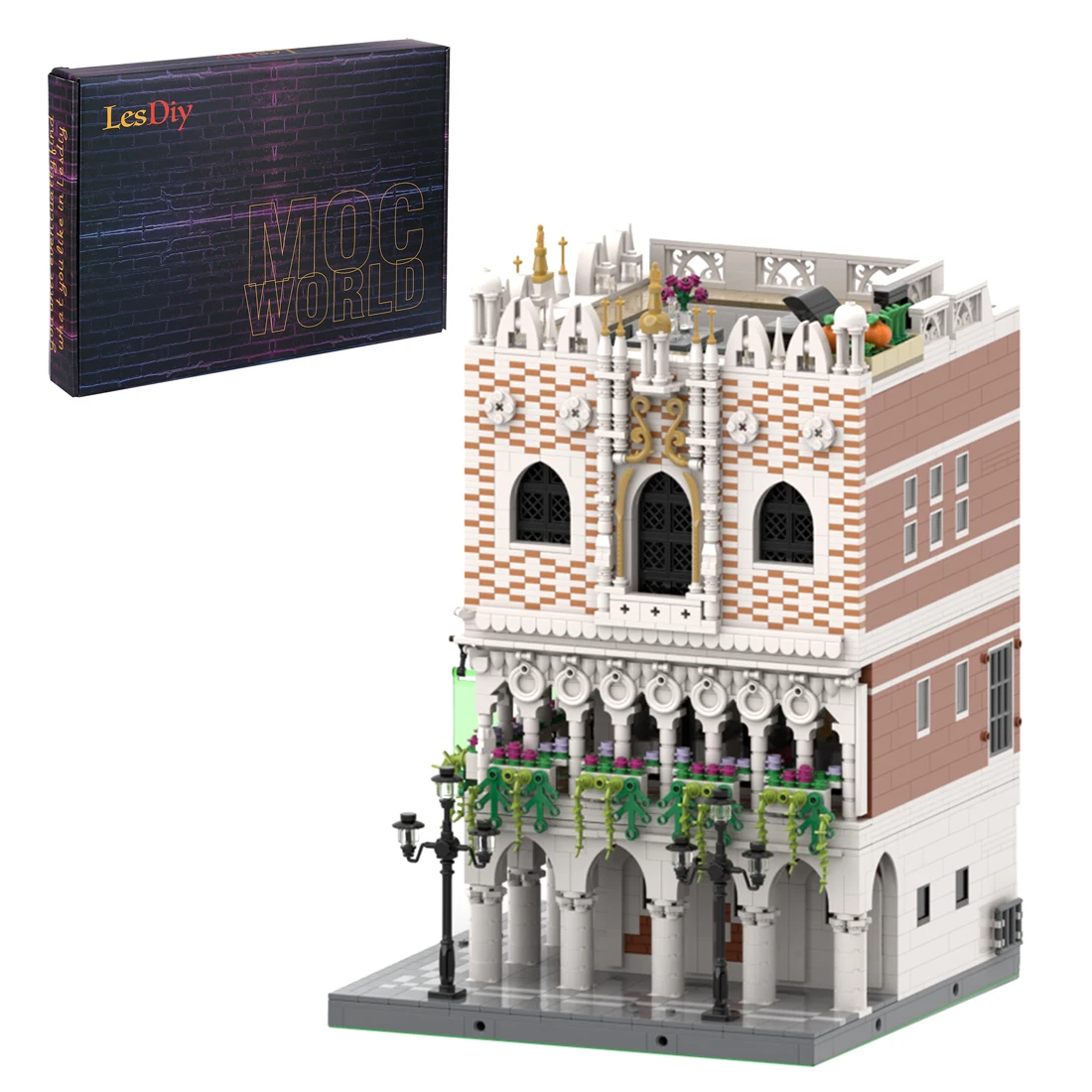 

Authorized 4993Pcs MOC-59639 Doges Palace Venice Street View Building Block Stem Kids Toys (Licensed And Designed By Cvanhulle)