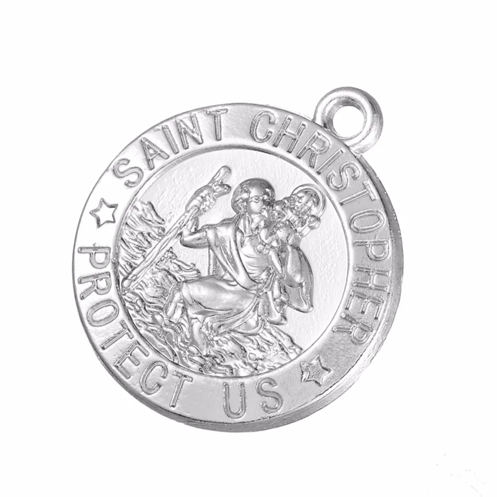 Skyrim SAINT CHRISTOPHER защищает нас религиозный амулет подвески для DIY ювелирных изделий