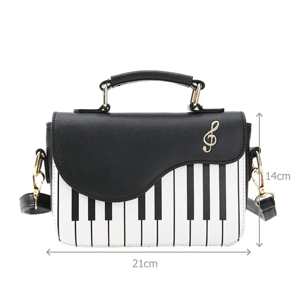 

Crossbody Bag Cute Piano Pattern Fashion PU Leather Casual Ladies Handbag Shoulder Bag Messenger Bag Pouch Totes Women Flap Bag