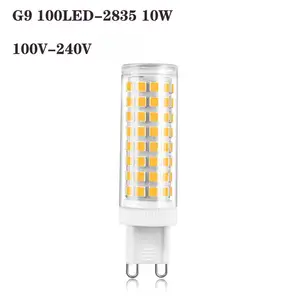 Светодиодная лампа G9 100-240 в, 10 Вт, светодиодное излучение, прожектор с мерцанием, керамическая Энергосберегающая лампа, Бытовая лампа-кукуруза