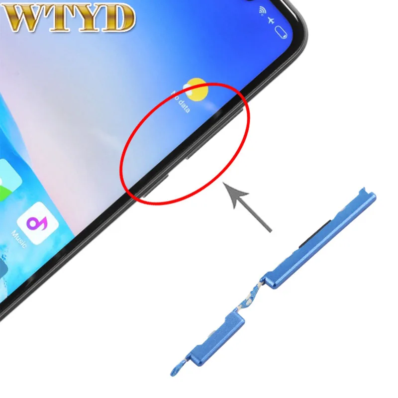 Боковые кнопки для Xiaomi Redmi Note 6 Pro сменные детали запасные части кнопок
