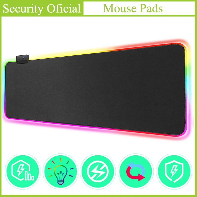 

RGB большие коврики для мыши, новая игровая мышь, коврик, большой Настольный коврик для ноутбука XXL 900*400, Радужный светодиодный компьютерный к...