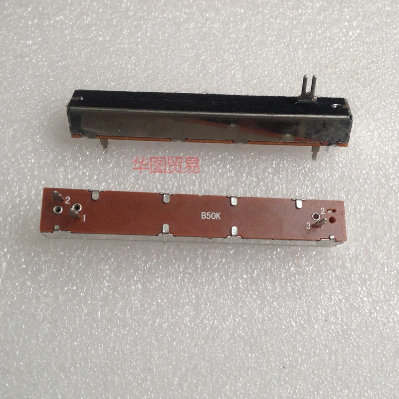 

5pcs SL608N 88MM mixer amplifier single joint potentiometer / A50K handle length 8MM sliding straight variable resistor