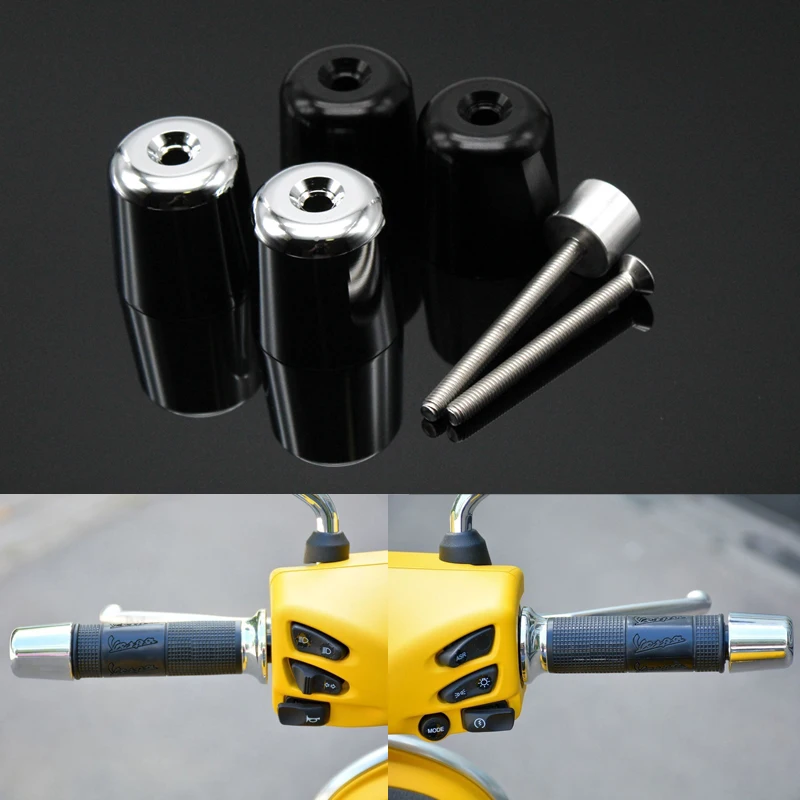 

Universal Vespa all models GTS300 gts250 LX150 LX125 LXV150 LXV125 Motorcycle CNC Handlebar Grips Handle Bar Cap End Plugs