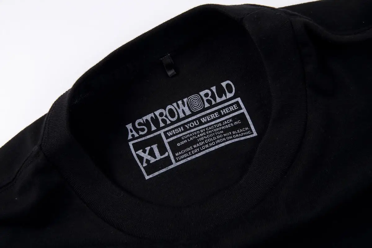 

19SSTravis Scott Astroworld Europe Tour Tee1:1 high quality Travis Scott Top Tees streetwear Astroworld T Shirts men women