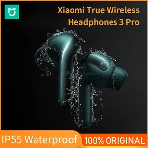 xiaomi earphone 3 pro tws wireless headset with mic mi wireless headphones tws bt 5 2 headphones 40db noise reduction waterproof free global shipping