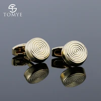 cufflinks for men tomye xk19s105 classic funny round gold silver engraved formal business dress shirt cuff links for gifts