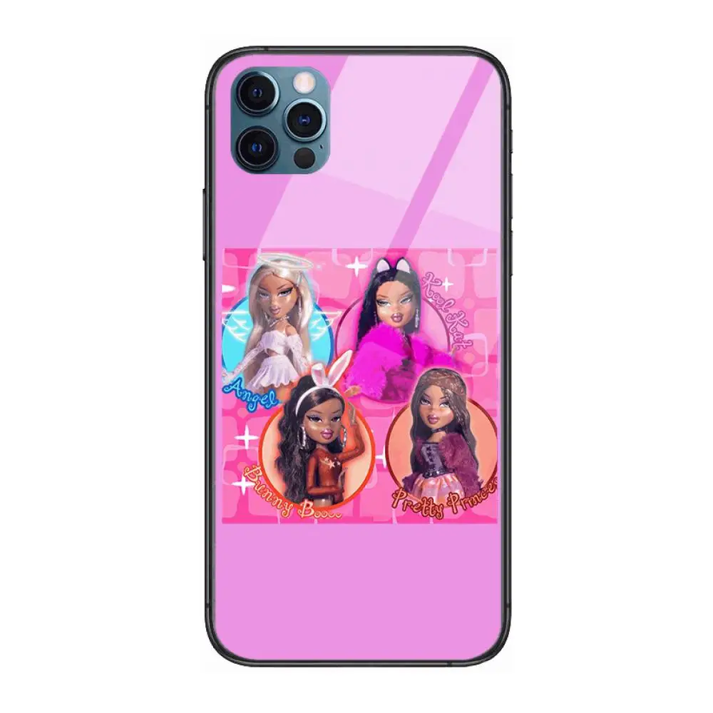 

Fashion Brand Doll Bratz Style Phone Case cover For iphone 12 pro max 11 8 7 6 s XR PLUS X XS SE 2020 mini black cell shell