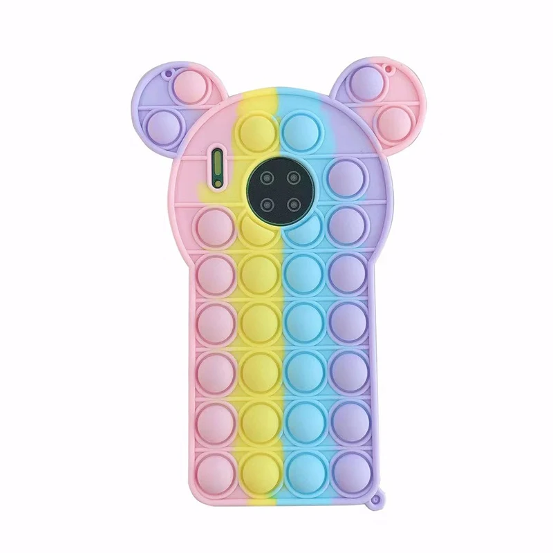 

Pop Rainbow Bubble Phone Case For Samsung Galaxy S21 Ultra S20 Plus Note 20 Note10 Note 9 Relive Stress Toy Push It Back Cover