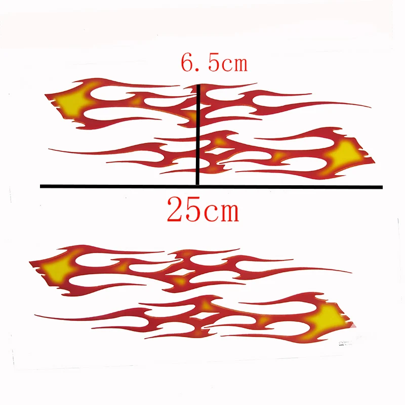 2 листа 25 см|flames sticker|motorcycle stickerstickers waterproof |