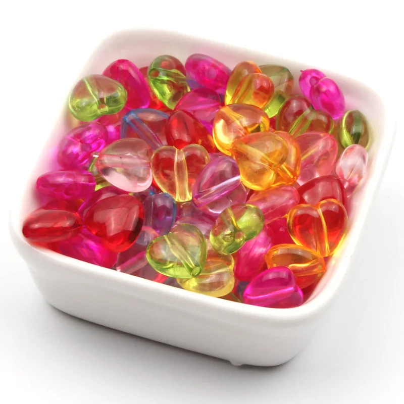 20/50 шт. акриловые бусины в форме сердца | Украшения и аксессуары