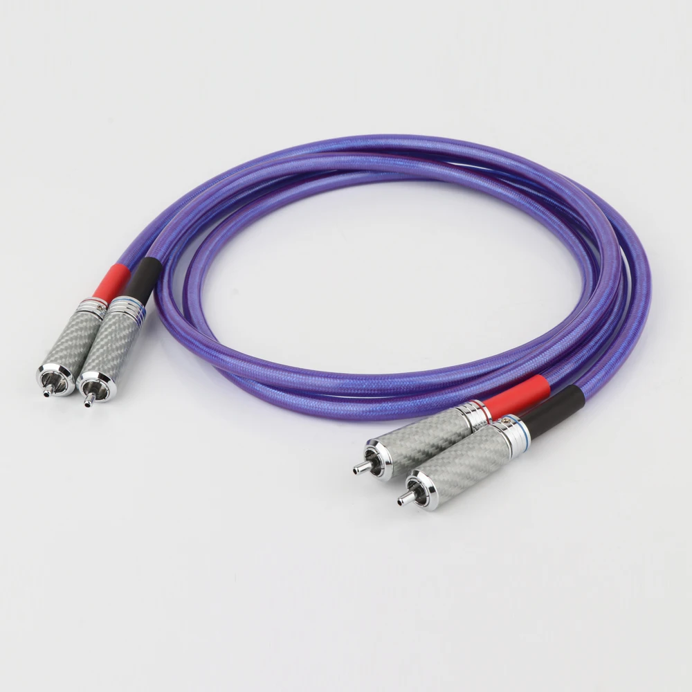 

Hi-end Van Den Hul V D H G5 Interconnect RCA Audio cable with Carbon fiber RCA PLUG