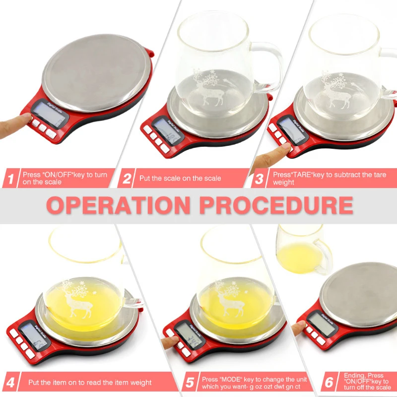 Portable Digital Scale LED Electronic Scales Postal Food Measuring Weight Kitchen (Batteries Not Included) | Дом и сад
