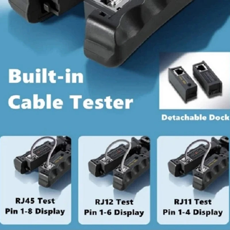 

Newly 4-in-1 Cable Crimping Plier Multi-function Network Cable Clamp with Tester XSD88