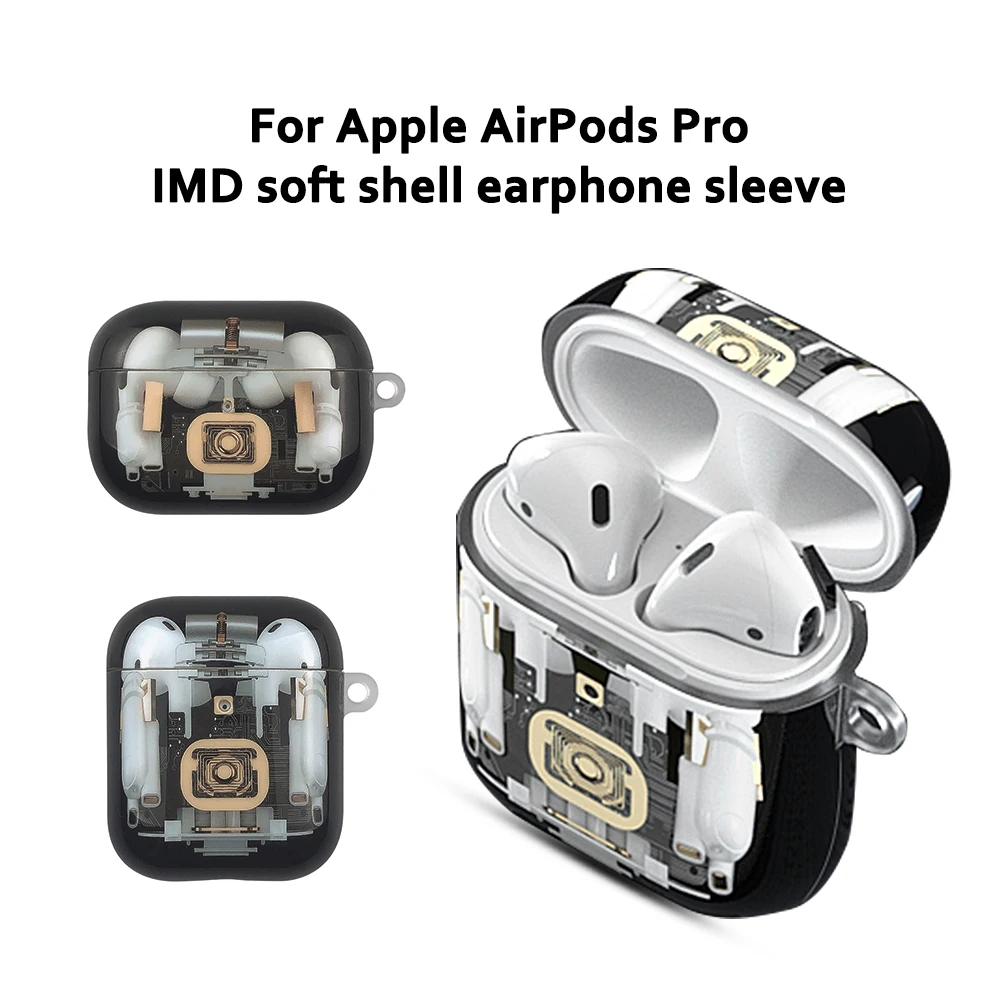 

Mechanical structure earphone case for AirPods Pro Creative Industrial style soft earphone protective case for Apple AirPods Pro
