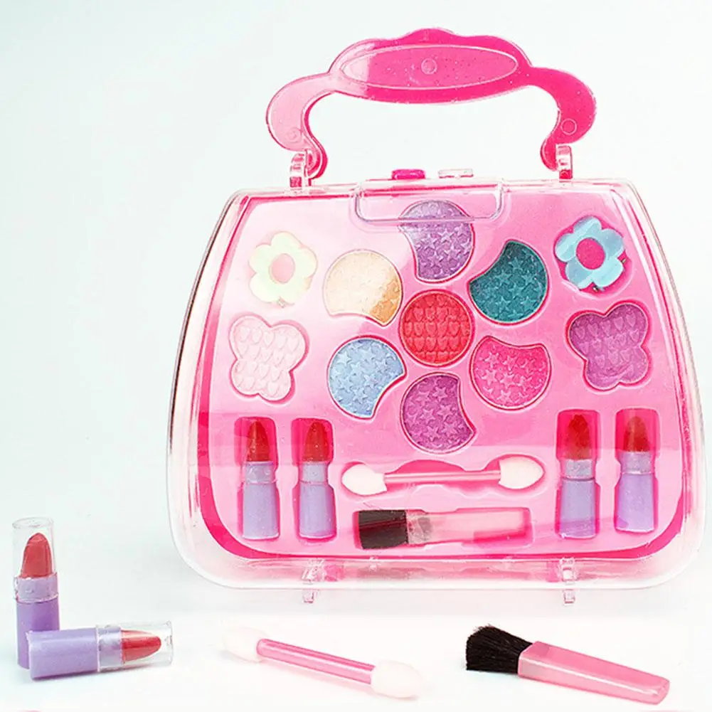 

Children's Cosmetics Princess Makeup Box Set Safe Non-Toxic Girl Makeup Kit Box Eyeshadow Lipstick Palette Beauty Toys For Kids