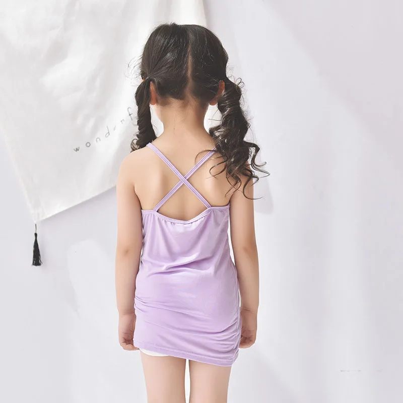 Kids Singlets Girls Tank Tops For Camisole Summer 2020 Children's Undershirt Girl Top Toddler Underwear 2-8Y  Детская одежда