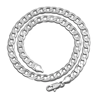 4mm chain necklace 16 24inch 925 sterling silver side necklace for women men fashion jewelry wholesale
