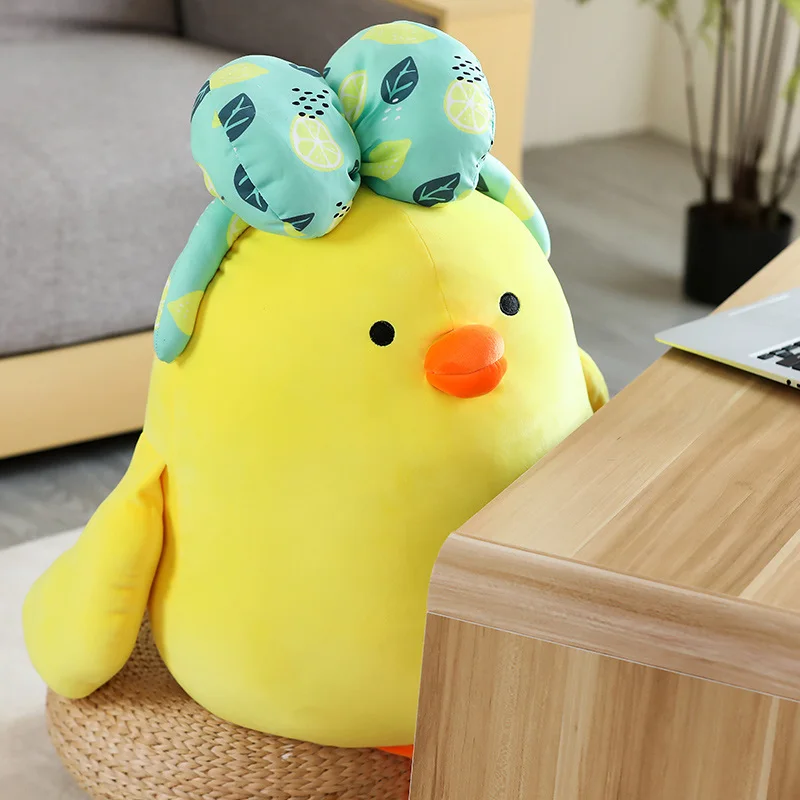 

Little yellow chicken figurine big fat super soft yellow chick cute pillow plush toy high quality special birthday gift for kids
