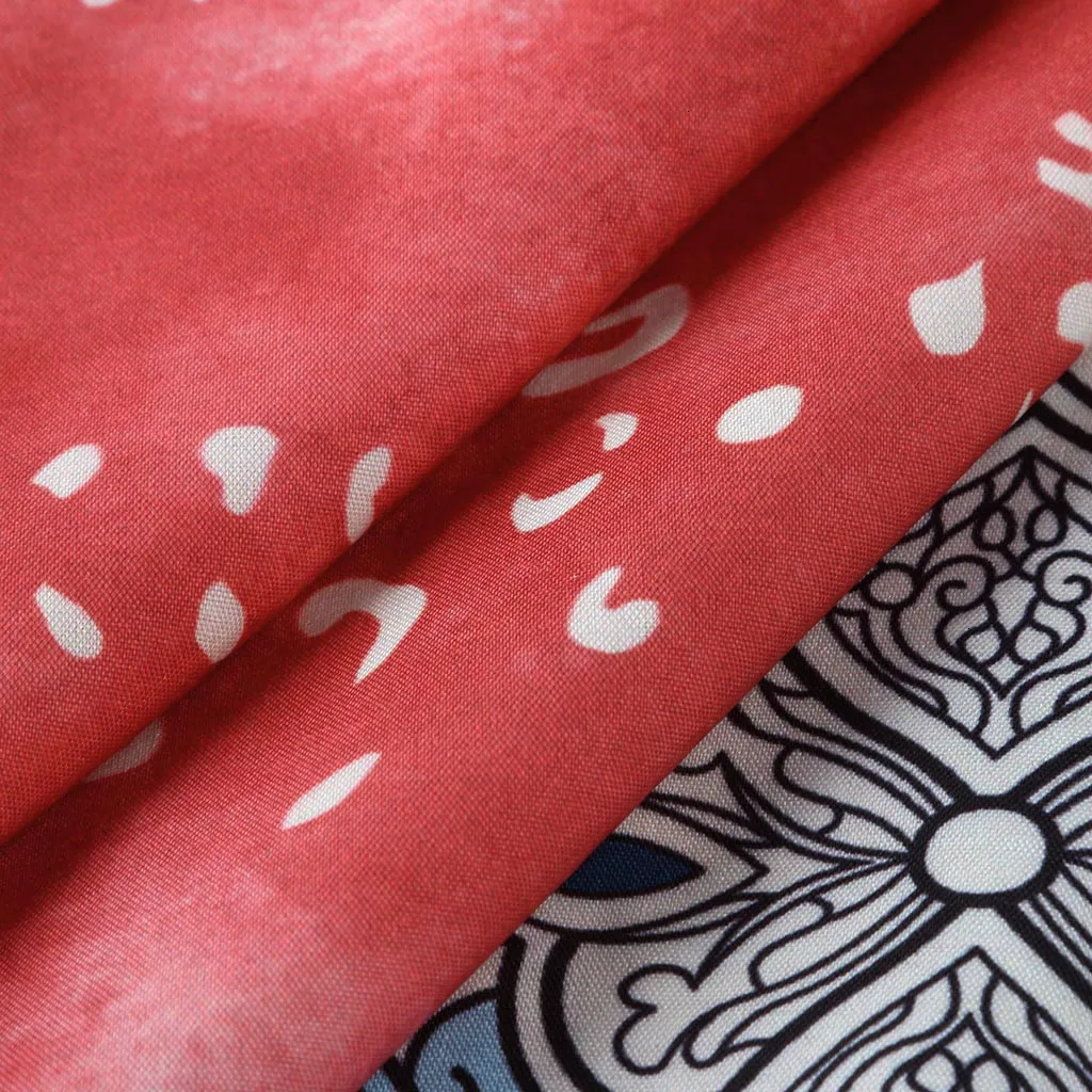 Женское богемное летнее платье большого размера свободное повседневное мини с v