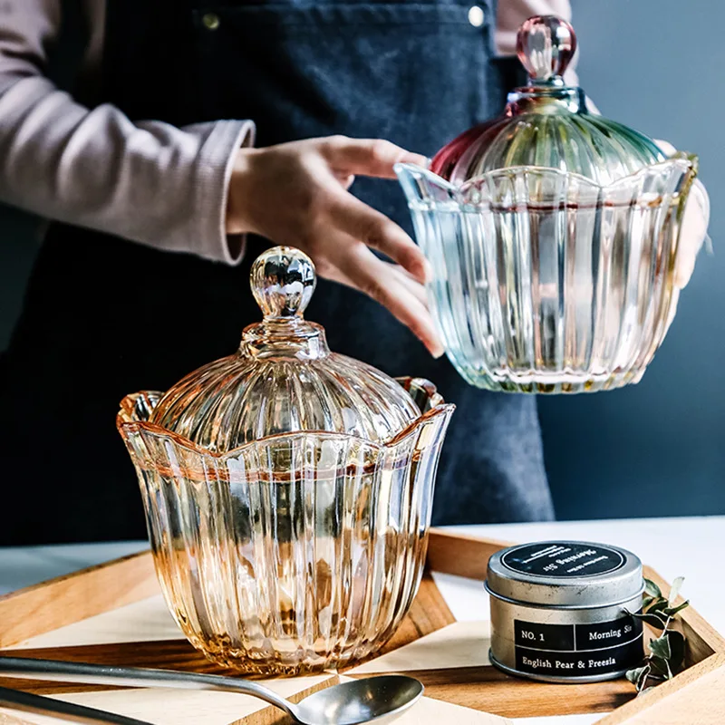 1 шт. Европейский хрустальный стеклянный ящик для хранения конфет прозрачные