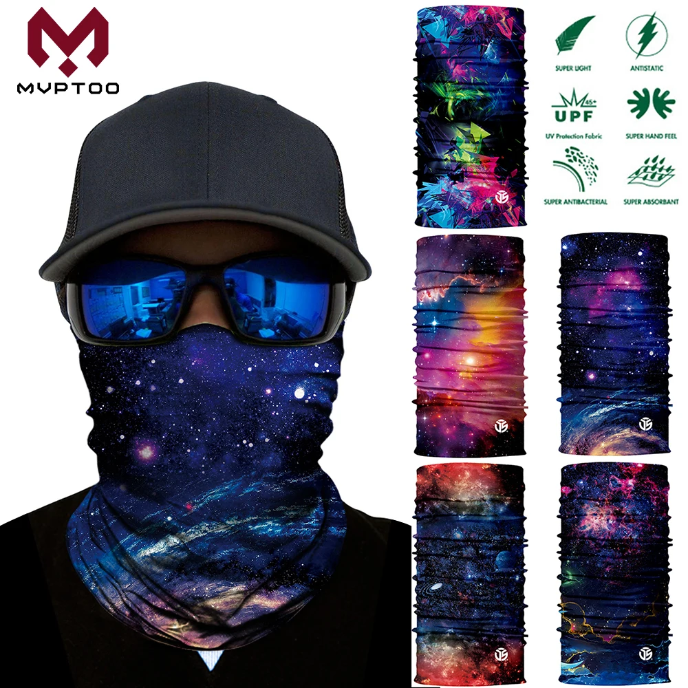 Бесшовная мотоциклетная полумаска с объемным рисунком накидка на шею гетры