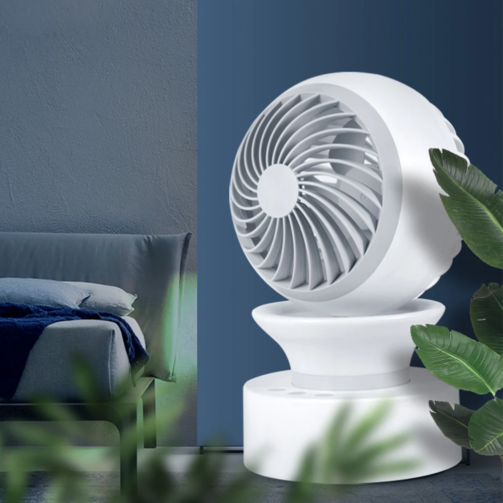

Desktop Fan 120 Degree Shaking Head Height Wind Speed Adjustable With Strong Wind Quiet Operation Portable For Office Bedroom
