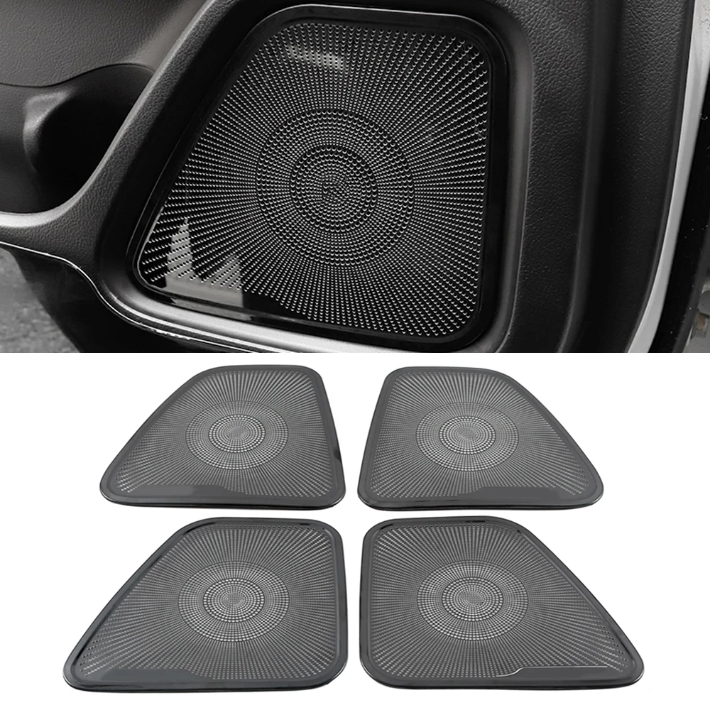 

Для Mitsubishi Outlander 2015-2020 нержавеющая Автомобильная Дверная панель Громкая акустическая панель звуковая акустическая Накладка рамка наклейка ...