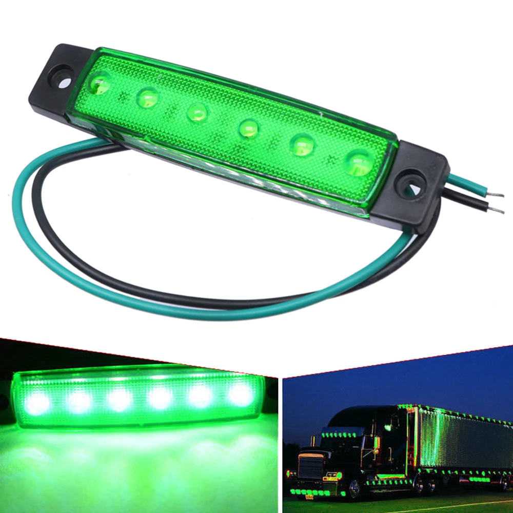 

Truck Markerings Light Tail Lights LED Marker Light 12/24V 6 LED Side Marker Light Tail Lights Side Lights For Trailer Truck BUS