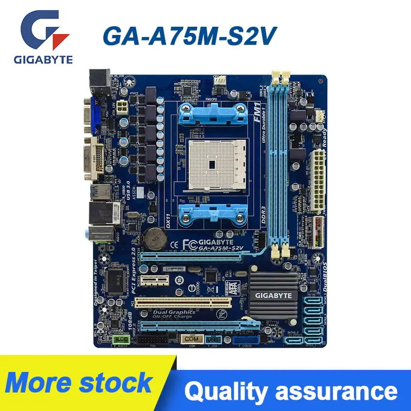 

Материнская плата AMD A75 для компьютера Gigabyte, материнская плата FM1 DDR3 32 Гб PCI-E 2,0 USB2.0 VGA Micro ATX USB3.0, подержанная материнская плата