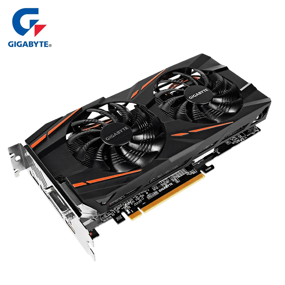 Видеокарта GIGABYTE Radeon RX580 8 ГБ видеокарта rx 580 Гб 256 бит AMD игровой пк б/у