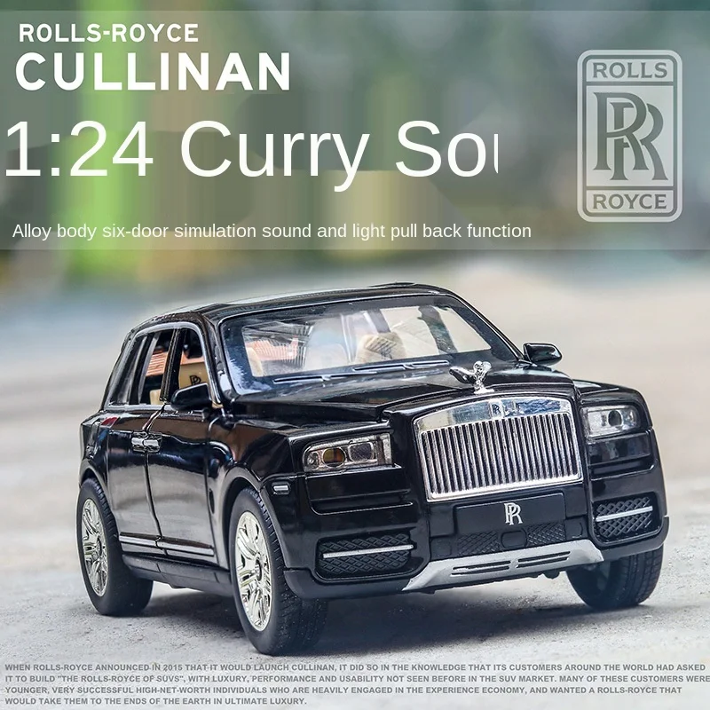 

1/24 Simulation Cullinan Alloy Simulation Car Model Children's Acousto-optic Return Sports Car Toy Model Car Hot Toys