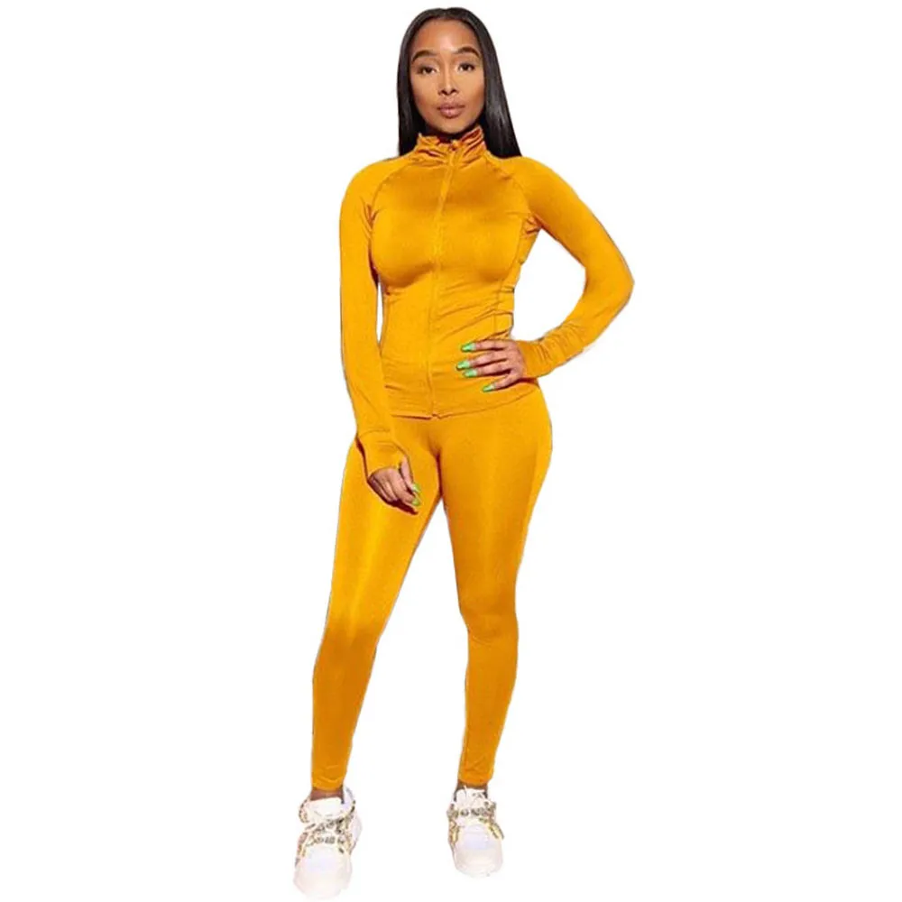 Повседневный комплект из двух предметов для фитнеса Спортивный костюм женщин