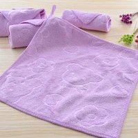 4 color printing baby towel children towels super soft baby care strong absorbent bath towel for baby hook small square for kids
