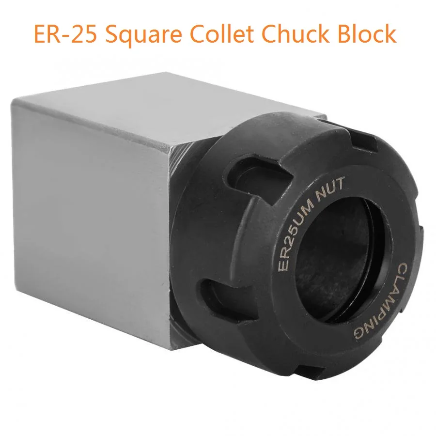 

1PCS Spring Collet Holder ER-25 Square Collet Chuck Block Holder 3900-5123 for CNC Lathe Engraving Machine Tool Wall Holder