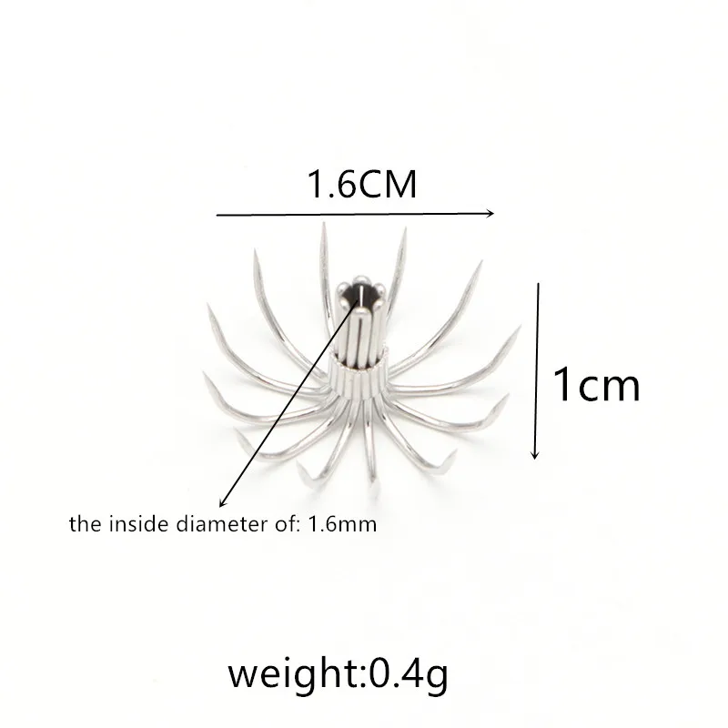 20pcs/lot Squid hook Wooden shrimp hook Stainless steel Sea fishing Fish hook 2.0/1.6/1.4CM fishing hook